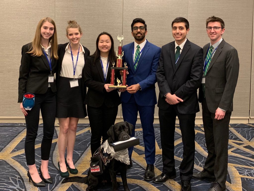 Josh May with UAB Ethics Bowl team in 2019